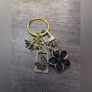Gold and Black 3” Pollinator Keychain